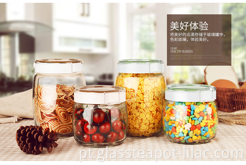 Lilac FREE Sample 900ml / 1500ml cookies container container de cereais / mel / boticário / weed glass stash potes com tampas